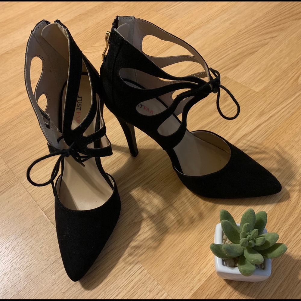 Justfab black heels